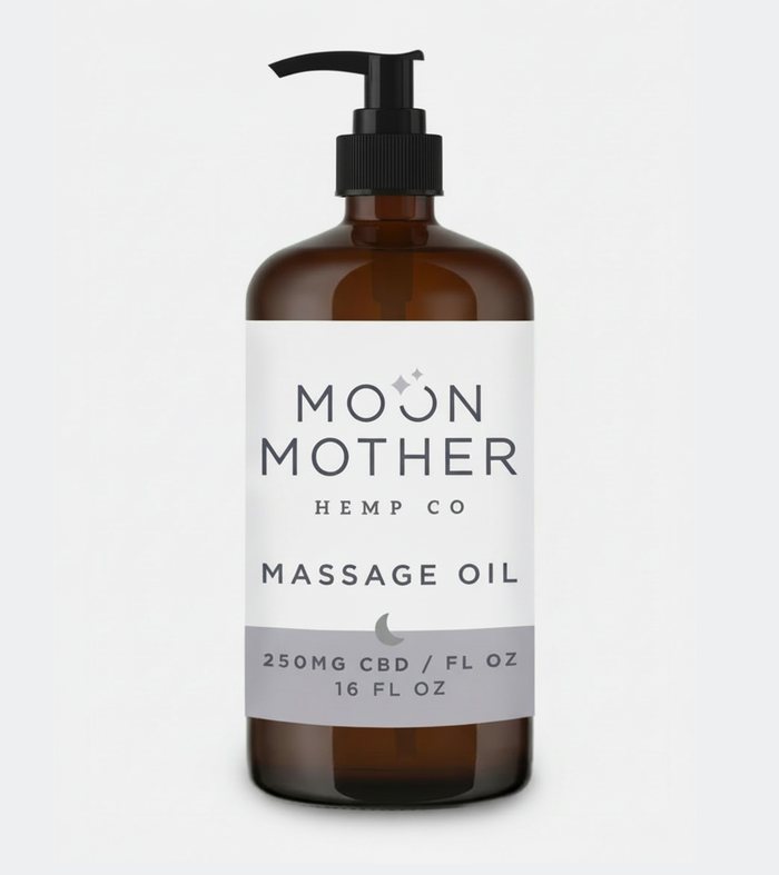 16 fl oz CBD Massage Oil pump bottle