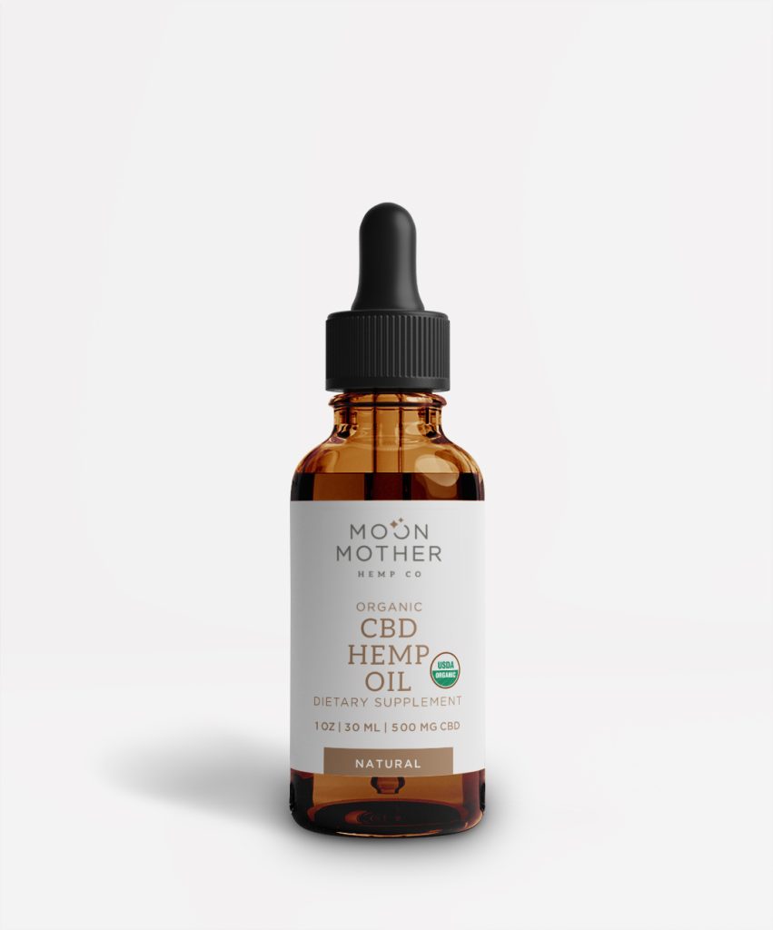 Organic Hemp Oil CBD Tincture, Natural, 500 mg
