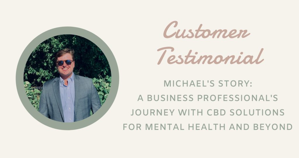 Michael smiling outdoors, with the words Customer Testimonial: Michael’s Story